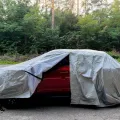 Установленный товар Чехол-тент для автомобиля JAGUAR E-Pace Autovalom L SUV (CC2504) (на фото авто NISSAN JUKE) – фото 3.